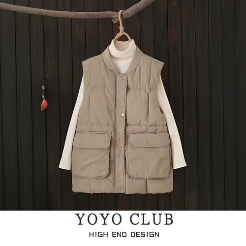 品牌折扣胖MM韩版简约休闲百搭棉衣马夹2025新款今年流行时尚外套