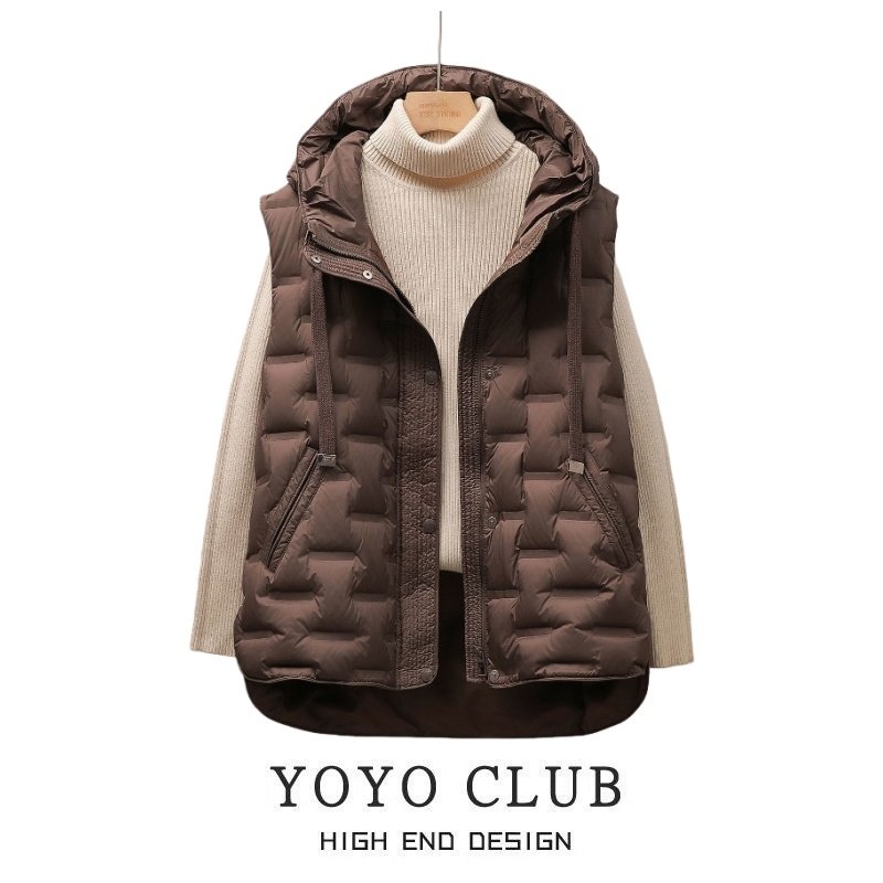 品牌折扣胖MM2025冬季新款羽绒棉马甲女连帽拉链轻薄保暖背心坎肩,女装/女士精品,马夹,淘宝优惠券,粉丝福利购,淘宝优惠卷