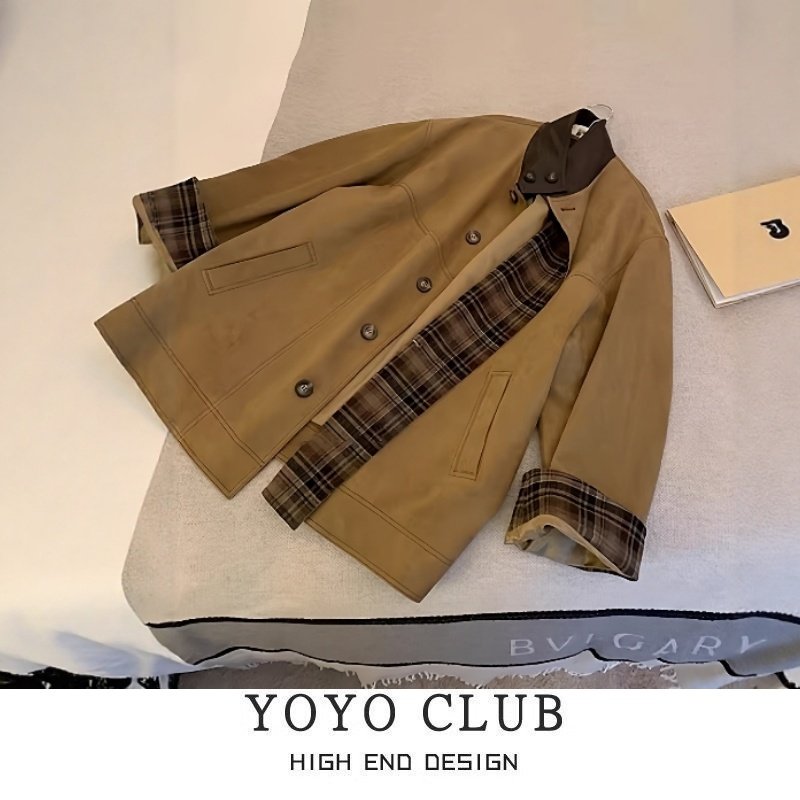 品牌折扣胖MM韩版时尚今年流行风衣2025年秋冬季设计感宽松外套女