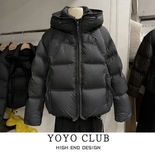 今年流行爆款 品牌折扣胖MM美式 新款 纯色外套女2025冬季 棉服女 时尚