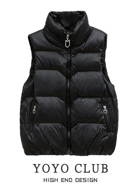 商场专柜捡漏撤柜大码女装冬季羽绒棉马甲女韩版背心坎肩马夹外套