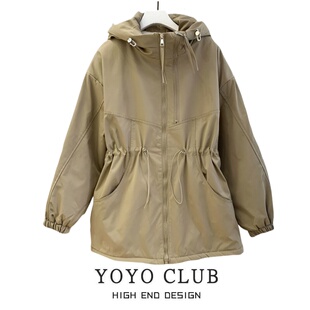 洋气时尚 复古设计感连帽外套2026新款 冲锋衣 美式 品牌折扣胖MM大码