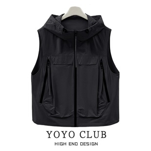 新款 外套2026春季 连帽休闲百搭显瘦马夹 洋气工装 品牌折扣胖MM大码