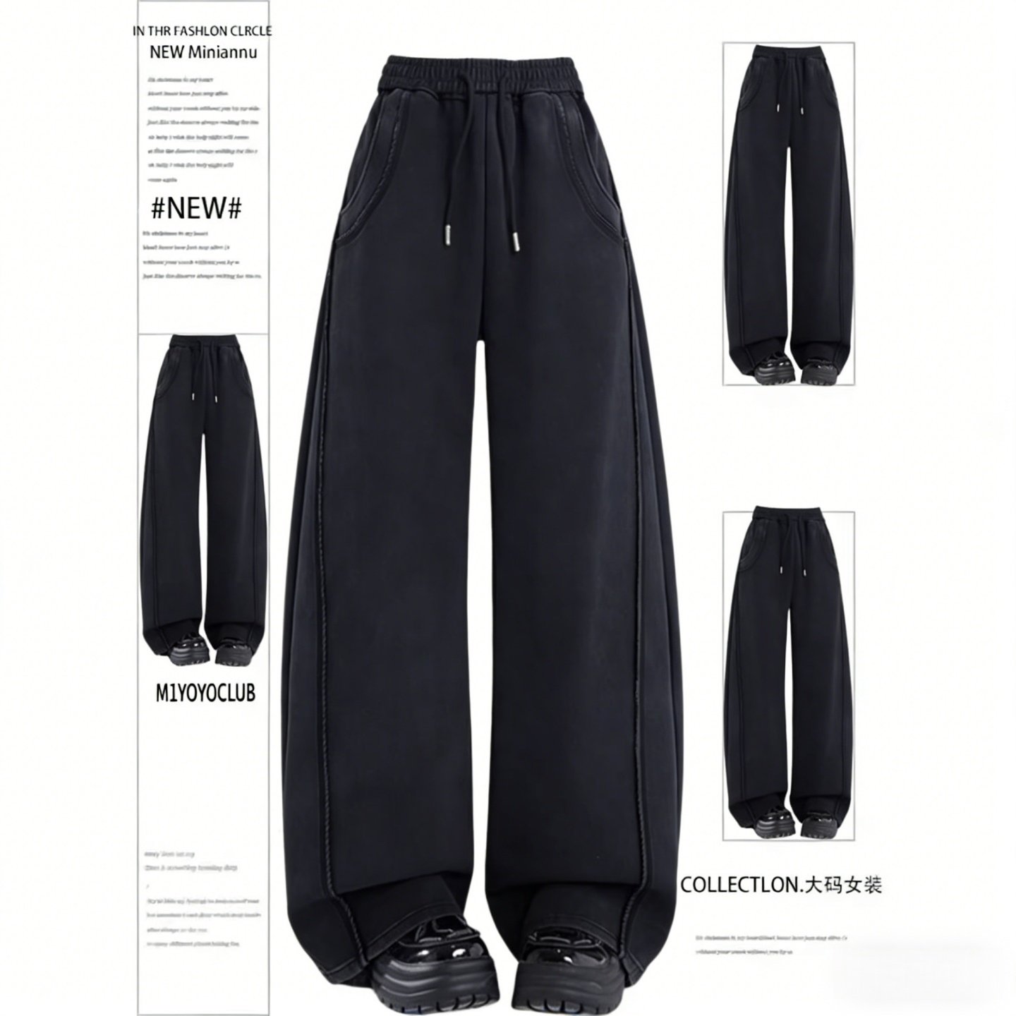 品牌折扣美式高腰显瘦水洗阔腿牛仔裤女2026年大码垂感休闲长裤潮,女装/女士精品,牛仔裤,淘宝优惠券,粉丝福利购,淘宝优惠卷