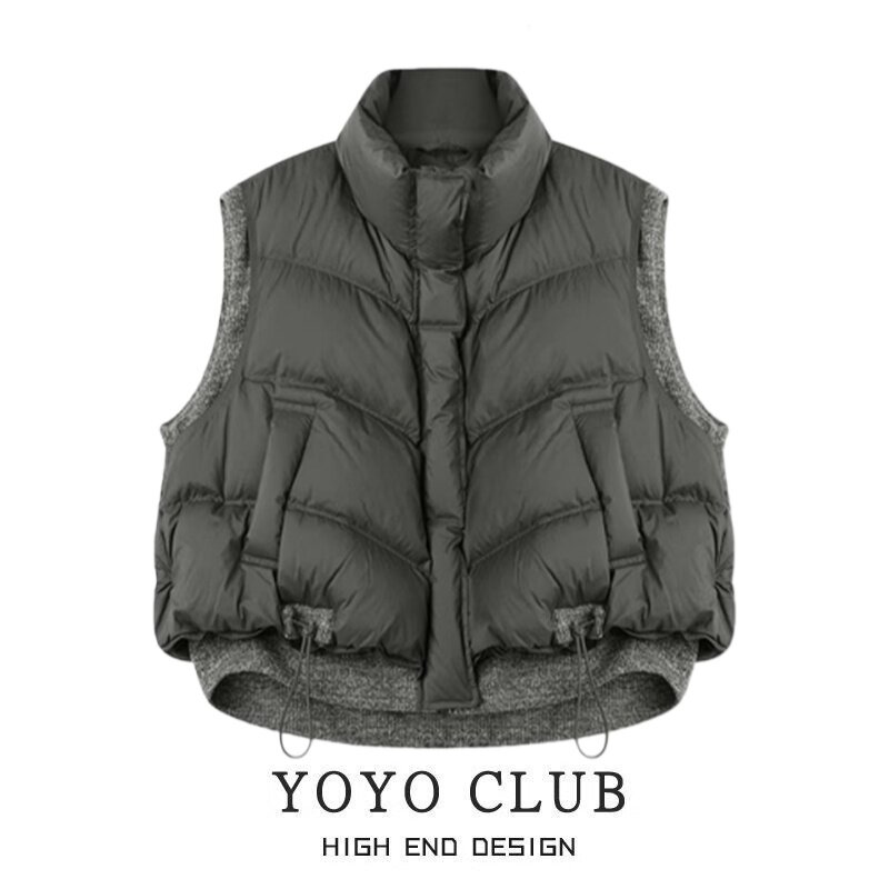 品牌折扣胖MM美式复古时尚拼接背心外套2025今年流行爆款棉马甲女,女装/女士精品,马夹,淘宝优惠券,粉丝福利购,淘宝优惠卷