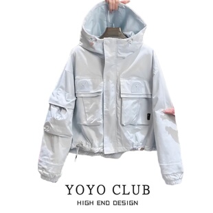 休闲百搭减龄工装 百搭外套秋韩版 冲锋衣外套 时尚 品牌折扣胖MM大码