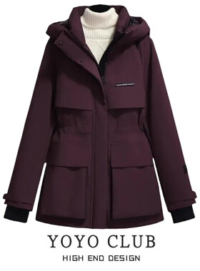 品牌折扣胖MM时尚百搭冲锋衣2026春韩版连帽宽松显瘦休闲外套女潮