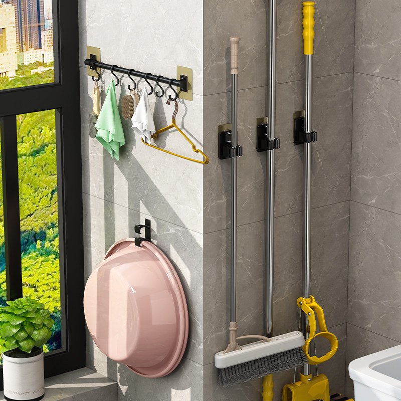 拖把挂钩免打孔304不锈钢无痕贴卫生间扫把收纳夹神器置物架壁挂在类目 收纳整理, 家庭整理用具, 挂钩/粘钩中 - 来自Buy2taobao.com提供专业的淘宝代购服务