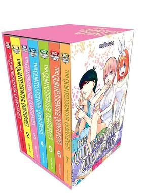 【现货】五等分的新漫画盒装1-7卷The Quintessential Quintuplets Part 1 Manga Box Set英文漫画Negi Haruba平装Kodansha Comic
