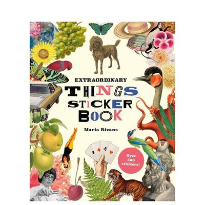 【现货】奇趣万物贴纸书Extraordinary Things Sticker Book英文贴纸书Maria Rivans精装进口原版书Laurence King9781399622295