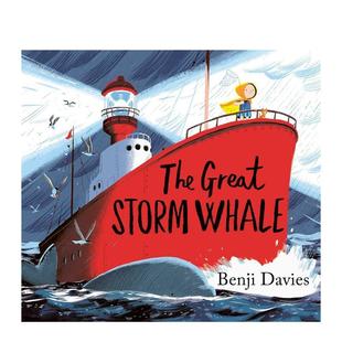 Whale Davie 英国获奖插画师Benji Whale英文儿童绘本自我认知情绪管理Benji Great The Storm 暴风鲸 Davies 预售
