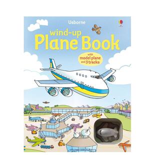 【现货】【扭动发条玩具书】飞机含3个轨道【Wind-up】plane book英文儿童趣味Gill Doherty Stefano Tognetti精装Usborne childr
