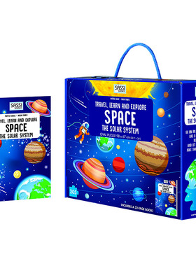 【现货】太空拼图英文拼图进口原版书14岁以上Space Nadia Fabris著Sassi出版