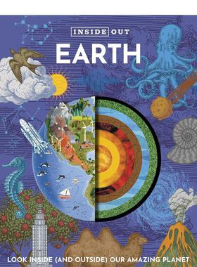 【现货】【里里外外】地球【Inside Out】 Earth英文儿童绘本知识百科Editors of Chartwell Books精装Chartwell Books6-9岁进口原