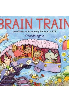 【预售】大脑火车一场从A到Zzz的脱轨之旅Brain Train英文儿童绘本虚构类Charlie Mylie精装Abrams Books for Young Readers进口原