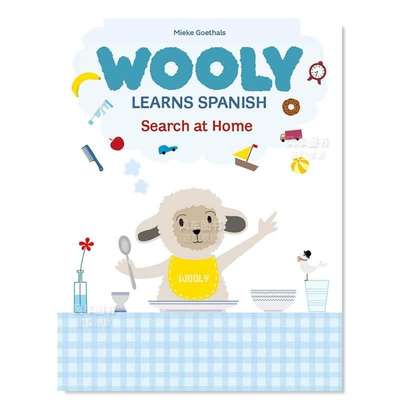【预 售】伍利学习西班牙语 在家搜索 Wooly Learns Spanish. Search at home英文语言学习原版图书外版进口书籍 Mieke Goethals C