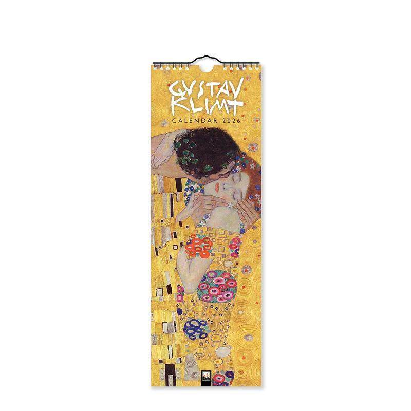 【现货】【Flame Tree】2026年古斯塔夫克里姆特超薄挂历艺术日历Gustav Klimt Slim Calendar 2026英文文创进口原版9781835624449