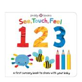 感官认知书 123英文儿童趣味3 See Book Feel First 6岁纸板书Roger Priddy进口原 Touch 观看触摸感受数字 Sensory 现货