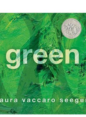 【现货】绿色【2013凯迪克荣誉奖】Green英文儿童绘本插画师3-6岁精装Laura Vaccar Seeger进口原版书Roaring Brook9781596433977