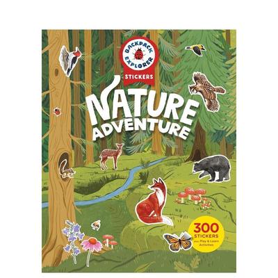 【现货】背包探险家贴纸自然探险300 张贴纸以及玩耍和学习活动Backpack Explorer Stickers英文贴纸书Editors of Storey Publish
