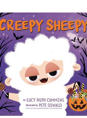 【现货】好困好困的绵羊Creepy Sheepy英文儿童绘本节日庆典Lucy Ruth Cummins精装Flamingo进口原版书9780593693896