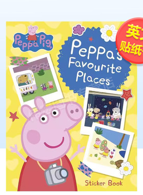 【预售】小猪佩奇佩奇喜欢的地方贴纸书Peppa Pig Peppa’s Favourite Places Sticker Book英文儿童趣味1-3岁平装进口原版书Lad