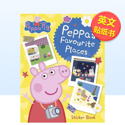 【预售】小猪佩奇佩奇喜欢的地方贴纸书Peppa Pig Peppa’s Favourite Places Sticker Book英文儿童趣味1-3岁平装进口原版书Lad