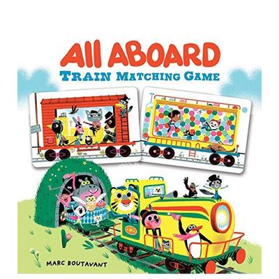 【现货】【对号入座游戏】请上火车【Matching Game】All Aboard Train英文儿童趣味Marc Boutavant精装Chronicle Books3-6岁进口