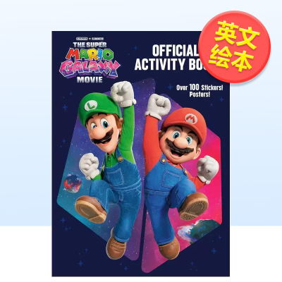 【预售】马里奥银河大电影 官方活动手册 The Super Mario Galaxy Movie原版英文儿童绘本 含100张贴纸