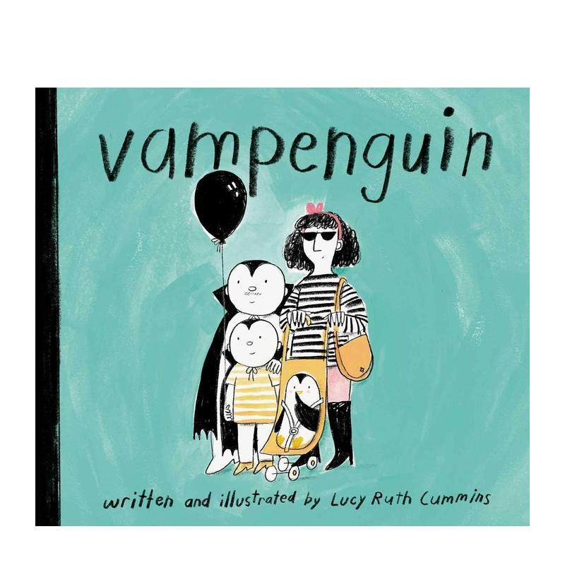 【现货】吸血企鹅宝宝Vampenguin英文儿童绘本节日庆典Lucy Ruth Cummins精装Atheneum Books6-9岁进口原版书9781534466982