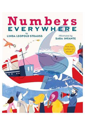 【现货】各处都有的数字Numbers Everywhere英文儿童绘本知识百科Infante精装Doubleday3-6岁进口原版书9780823443215