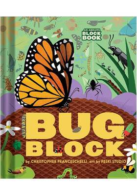 【预售】【模切书】昆虫英文儿童绘本IP系列【Block】Bugblock纸板书Chrisher Franceschelli进口原版书籍Abrams Appleseed