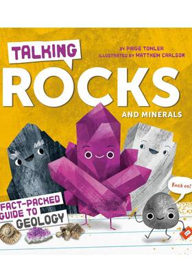 【现货】会说话的岩石与矿物 地质学知识大全Talking Rocks and Minerals英文儿童绘本知识百科Paige Towler精装Grosset & Dunlap