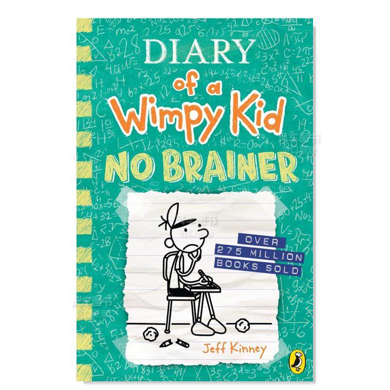 【预售】小屁孩日记:无需思考 Diary of a Wimpy Kid: No Brainer英文儿童故事原版图书外版进口书籍 Kinney, Jeff Puffin