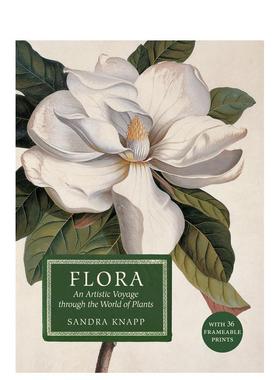 【预售】植物群通过植物世界的艺术之旅FloraAn Artistic Voyage Through 英文人文历史Sandra Knapp精装Natural History Museum进