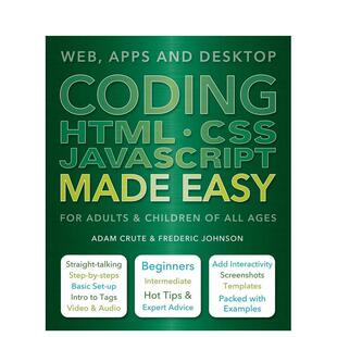 Tree JavaScript Adam Easy英文生活综合平装 Made 书Flame 现货 编写HTML CSS JavaScript一点通Coding Crute进口原版 HTML