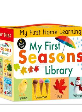【预售】我的苐一个季节图书馆英文儿童章节书进口原版书My First Seasons Library Crisp著Tiger Tales出版