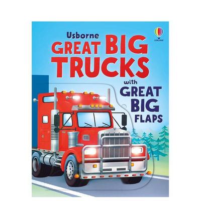 【预售】【翻翻大书】型卡车英文儿童趣味进口原版图书纸板书6-9岁【Great Big Flaps】Great Big TrucksAlice BeechamUsborne