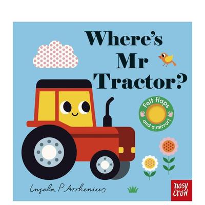 【预售】【毛毡翻翻书】拖拉机先生去哪了？英文儿童趣味进口原版外版书纸板书3-6周岁【Felt Flaps】Where's Mr Tractor?Ingela