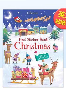 【预售】圣诞贴纸书First Sticker Book Christmas英文儿童趣味3-6岁平装Alice Beecham and Katya Longhi进口原版书Usborne chil