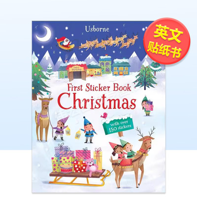 【现货】圣诞贴纸书First Sticker Book Christmas英文儿童趣味3-6岁平装Alice Beecham and Katya Longhi进口原版书Usborne chil