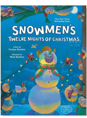 【预售】雪人的圣诞节十二夜英文儿童绘本节日庆典进口原版外版书精装3-6周岁Snowmen's Twelve Nights of ChristmasCaralyn Bue