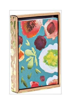 【预售】繁花豪华烫金问候卡Blooms Luxe Foil Notecard Box英文文创卡牌teNeues盒装teNeues进口原版书97816232570