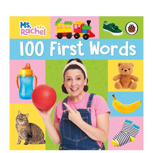 【预售】瑞秋老师的100个启蒙单词 Ms Rachel: 100 First Words 原版英文儿童语言/概念启蒙