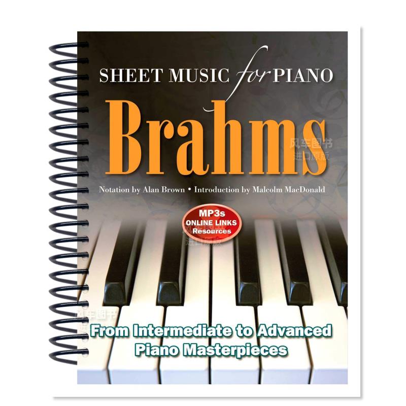 【现货】勃拉姆斯:钢琴乐谱 Brahms: Sheet Music for Piano英文原版进口外版图书