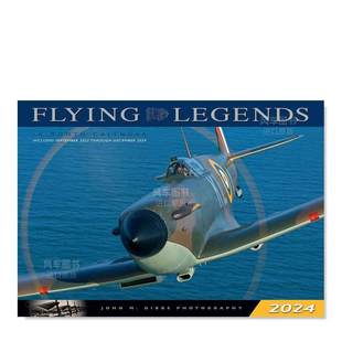 图书进口外 Month 2024 Legends 飞行传奇：2024 预 2024日历 售 December 原版 Calendar September 年月历Flying 2023