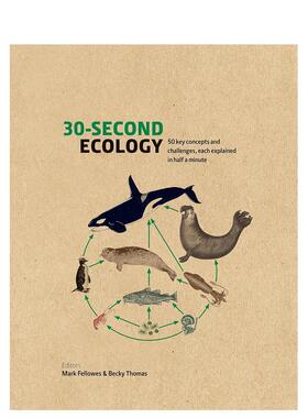 【现货】30秒生态学50个关键概念和挑战每一个只花半分钟解释30-Second Ecology英文青少年读物Mark Fellowes精装IVY Press6-9岁进