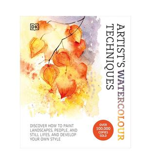 外版 Techniques Watercolour 书14岁以上Artist 进口原版 水彩技法英文艺术技法与入门赏析精装 艺术家 预售