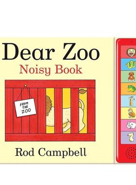 【现货】【亲爱的动物园】有声书亲爱的动物园【Dear Zoo】 Noisy Book英文儿童趣味3-6岁精装Rod Campbell进口原版书Campbell bo