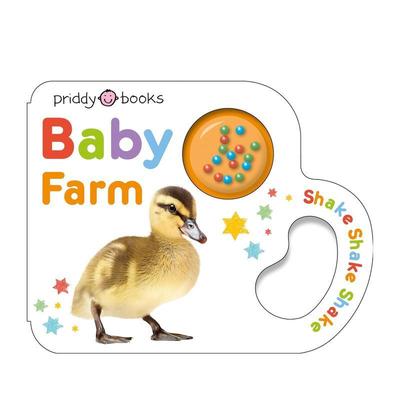 【预售】【小摇铃系列】宝宝农场【Little Shakers】Baby Farm 英文儿童图书儿童语言概念启蒙Roger Priddy纸板书1-3岁Priddy Boo